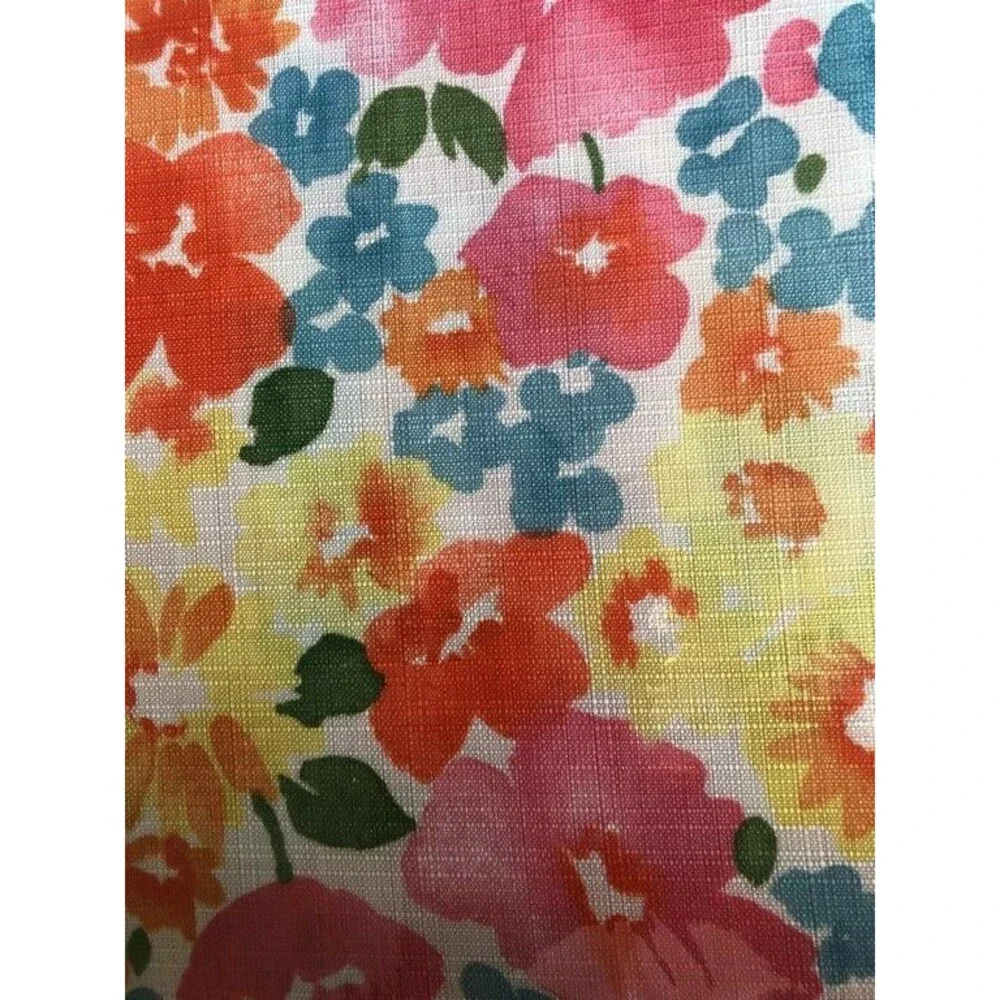 Waverly Fabric Tablecloth Shi Shi Spring Summer Floral 60x84 Oblong Easy Care